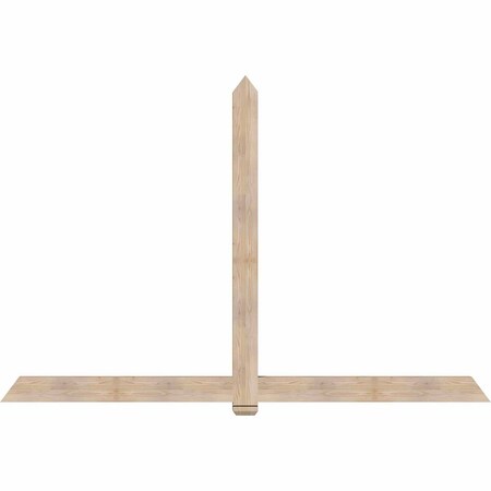 Ekena Millwork Eugene Smooth Timber Gable Bracket, Douglas Fir, 108"W x 72"H x 3 1/2"D x 5 1/2"F, 16/12 Pitch GBW108X72X0406EUG00SDF